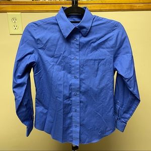 Foxcroft Blue Button Up Shirt
